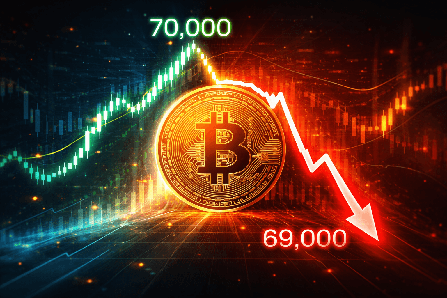 ビットコイン、一時7万ドル突破も6万9千ドル割れ