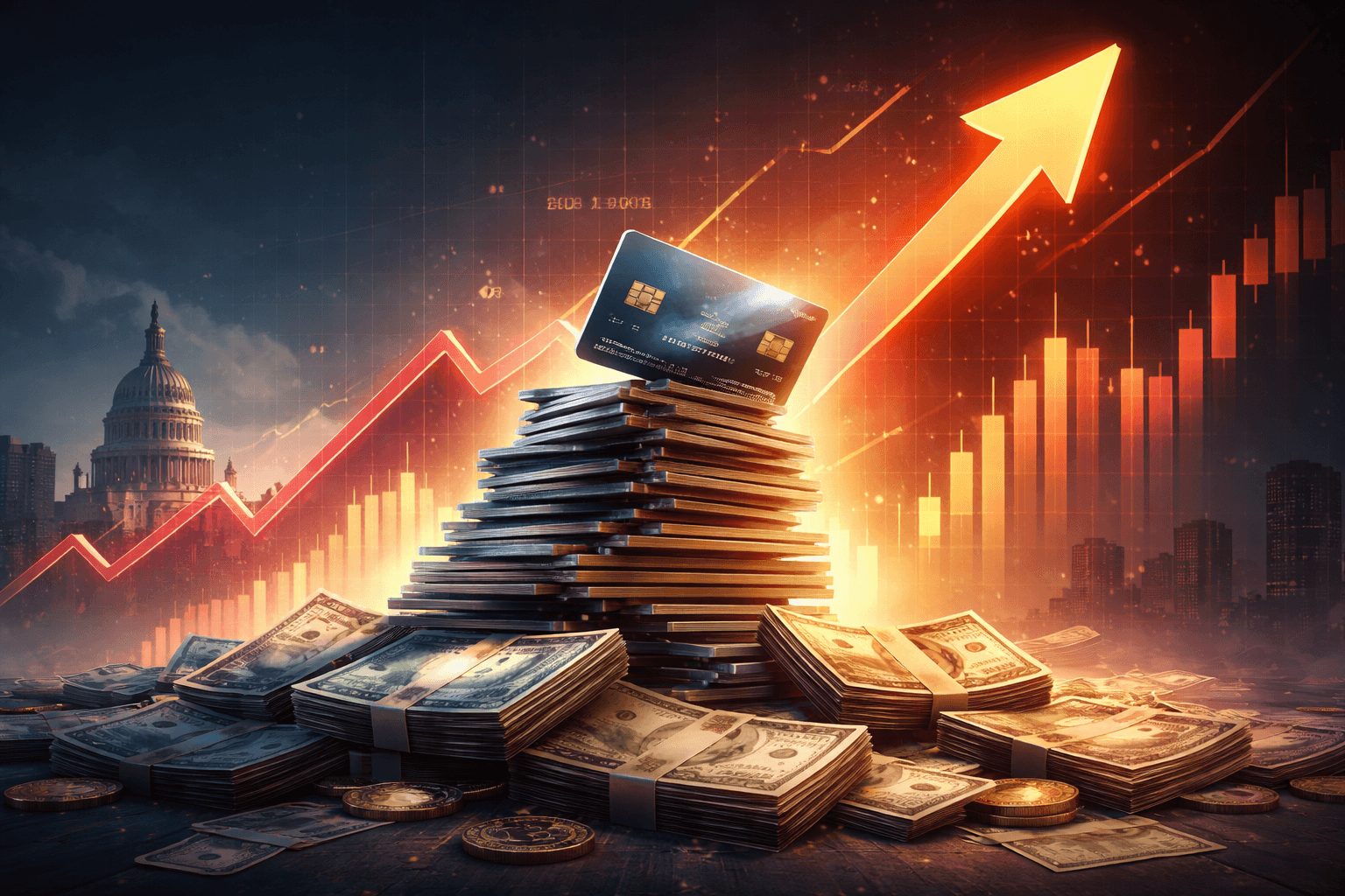 U.S. Credit Card Debt Climbs to Record $1.28 Trillion in Q4