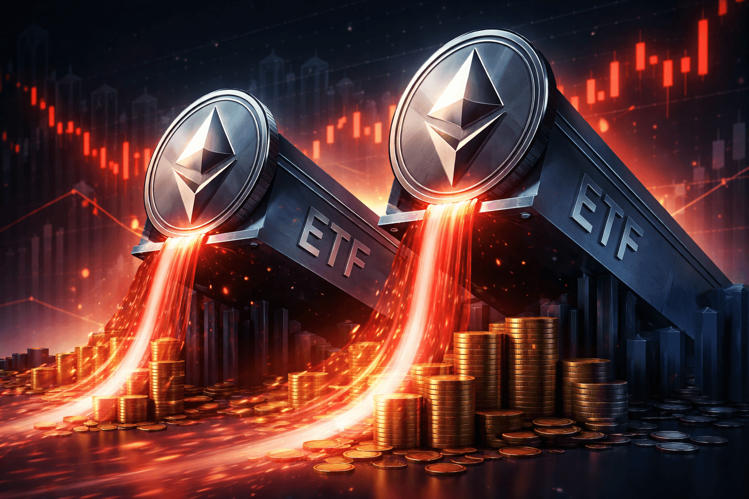 US Bitcoin and Ethereum Spot ETFs Post Cumulative Weekly Outflows