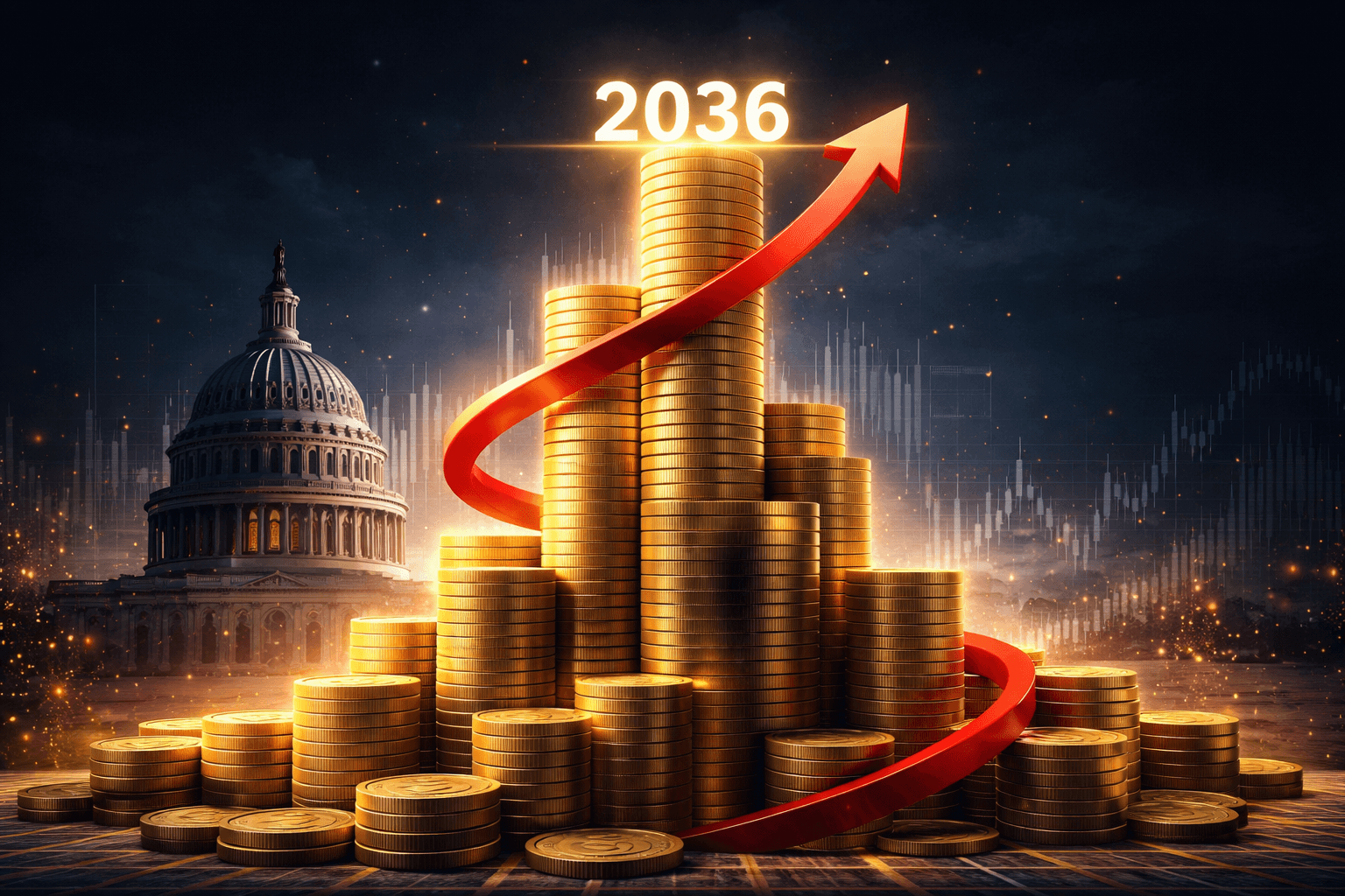 CBO Projects U.S. National Debt to Hit $64 Trillion by 2036