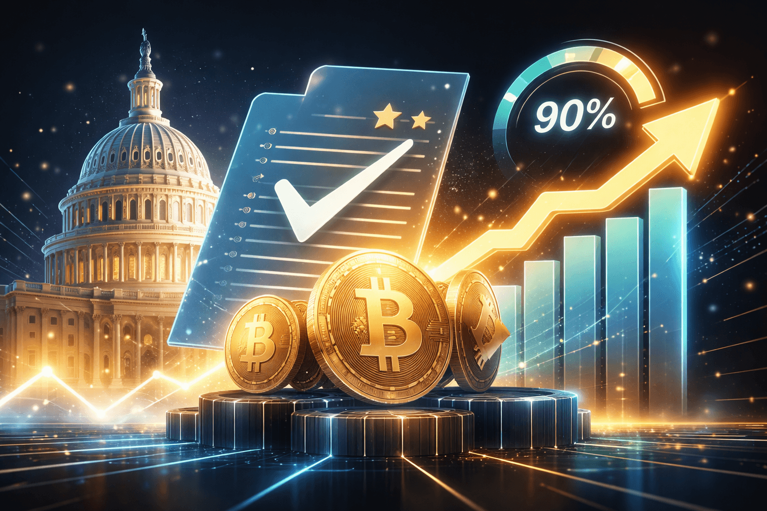 Key U.S. Crypto Market Structure Bill Shows 90% Odds of Passage on Polymarket