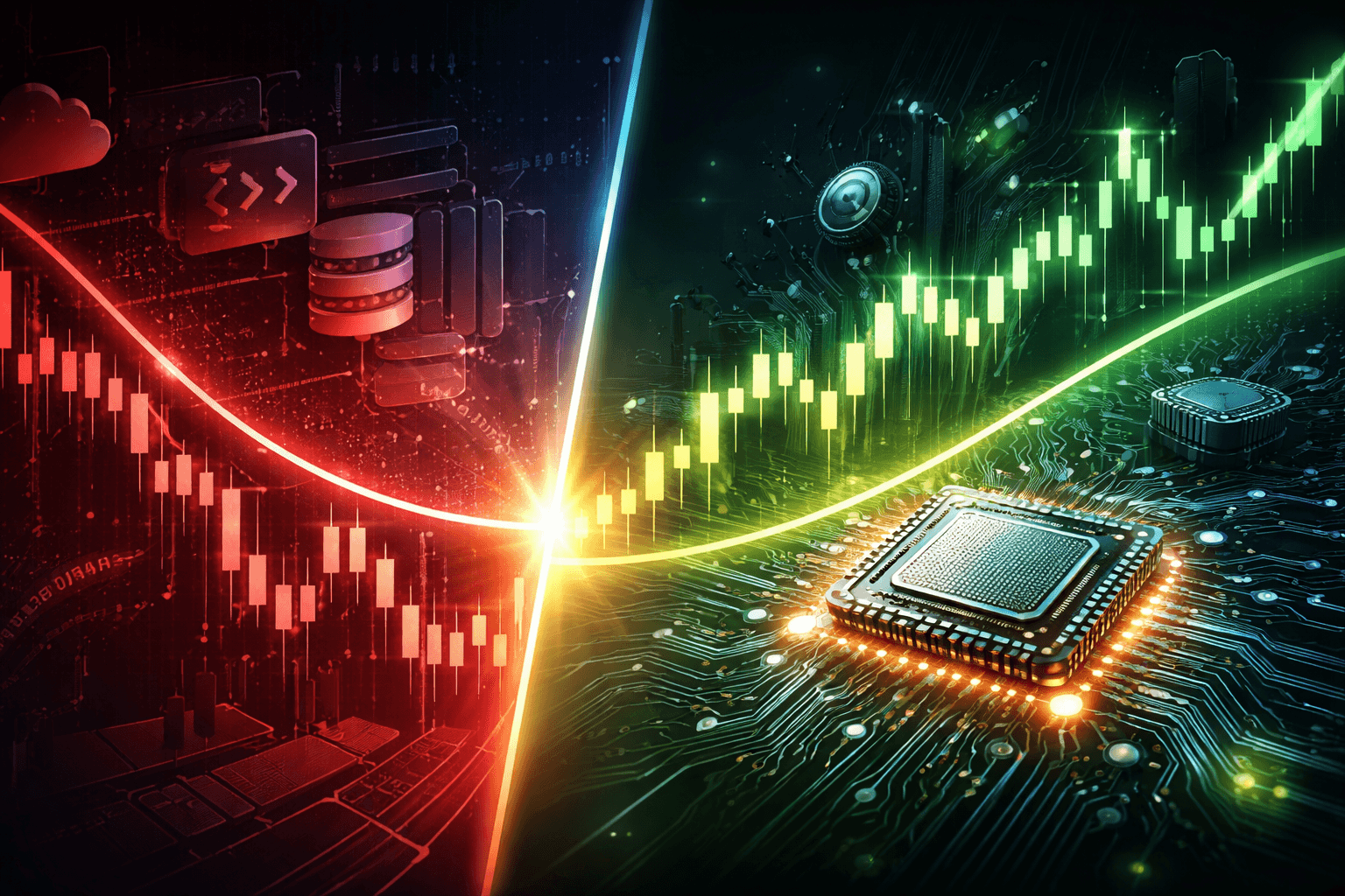 S&P 500 Software Stocks Fall Below 200-Day Average as Semiconductors Outperform