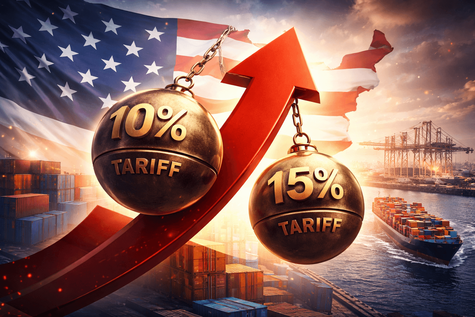 Trump Implements 10% Global Import Tariff After Supreme Court Ruling, Drafts 15% Order