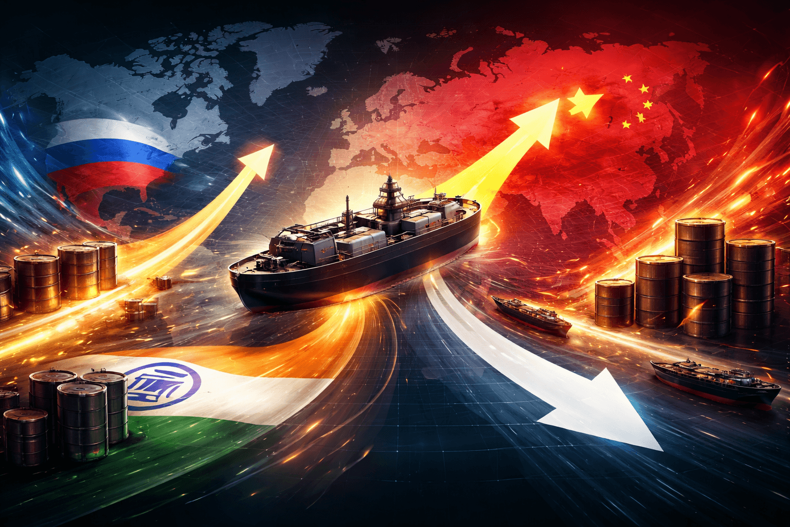 China Boosts Russian Oil Imports by 50% as India Reduces Purchases