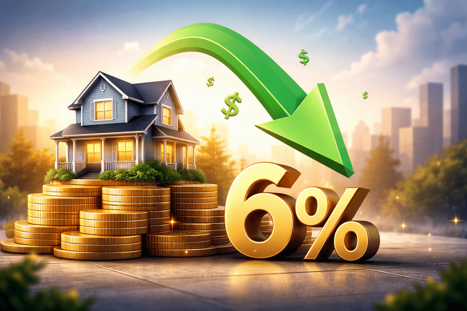 U.S. Mortgage Rates Fall Below 6% for First Time in Over Three Years