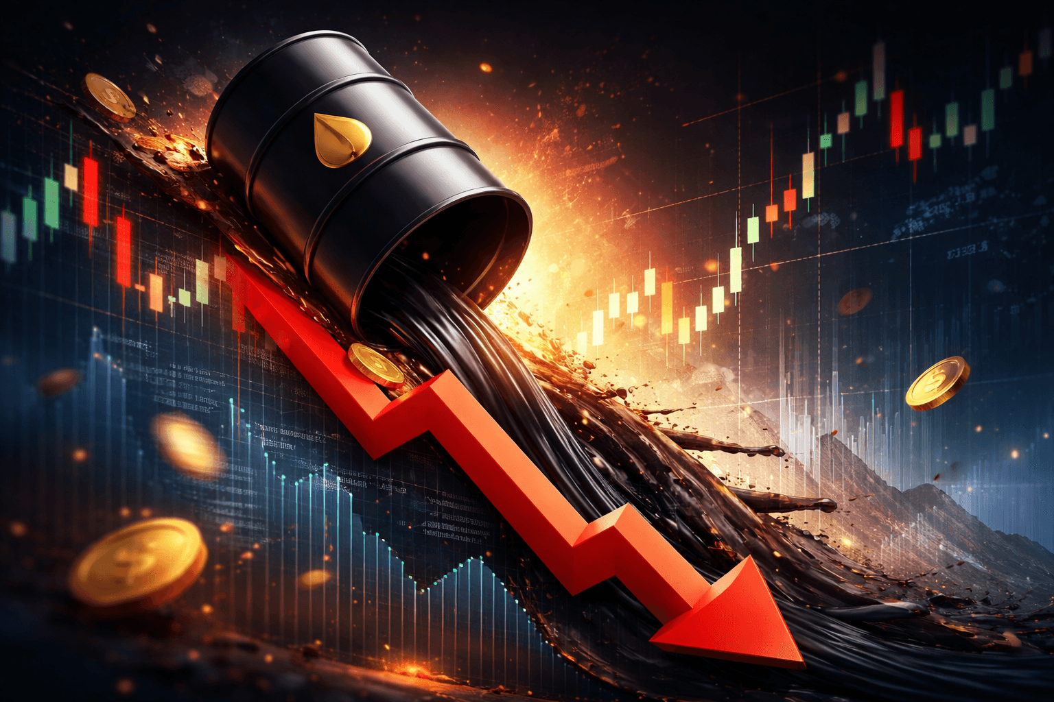 Oil Prices Fall Below $70 Per Barrel After Sharp Intra-Day Reversal