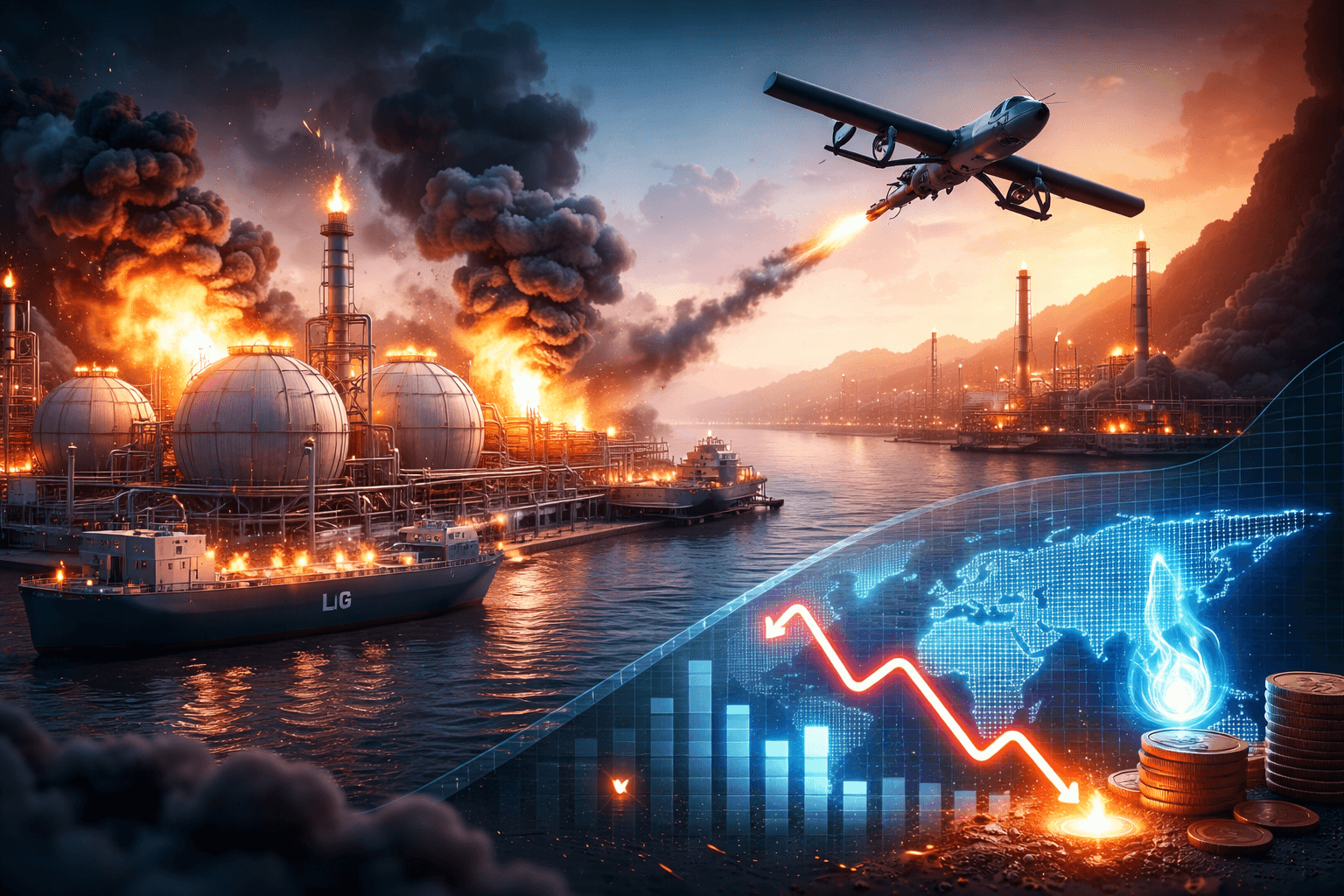 Qatar Halts LNG Production After Iranian Drone Strike, Impacting Global Gas Supply