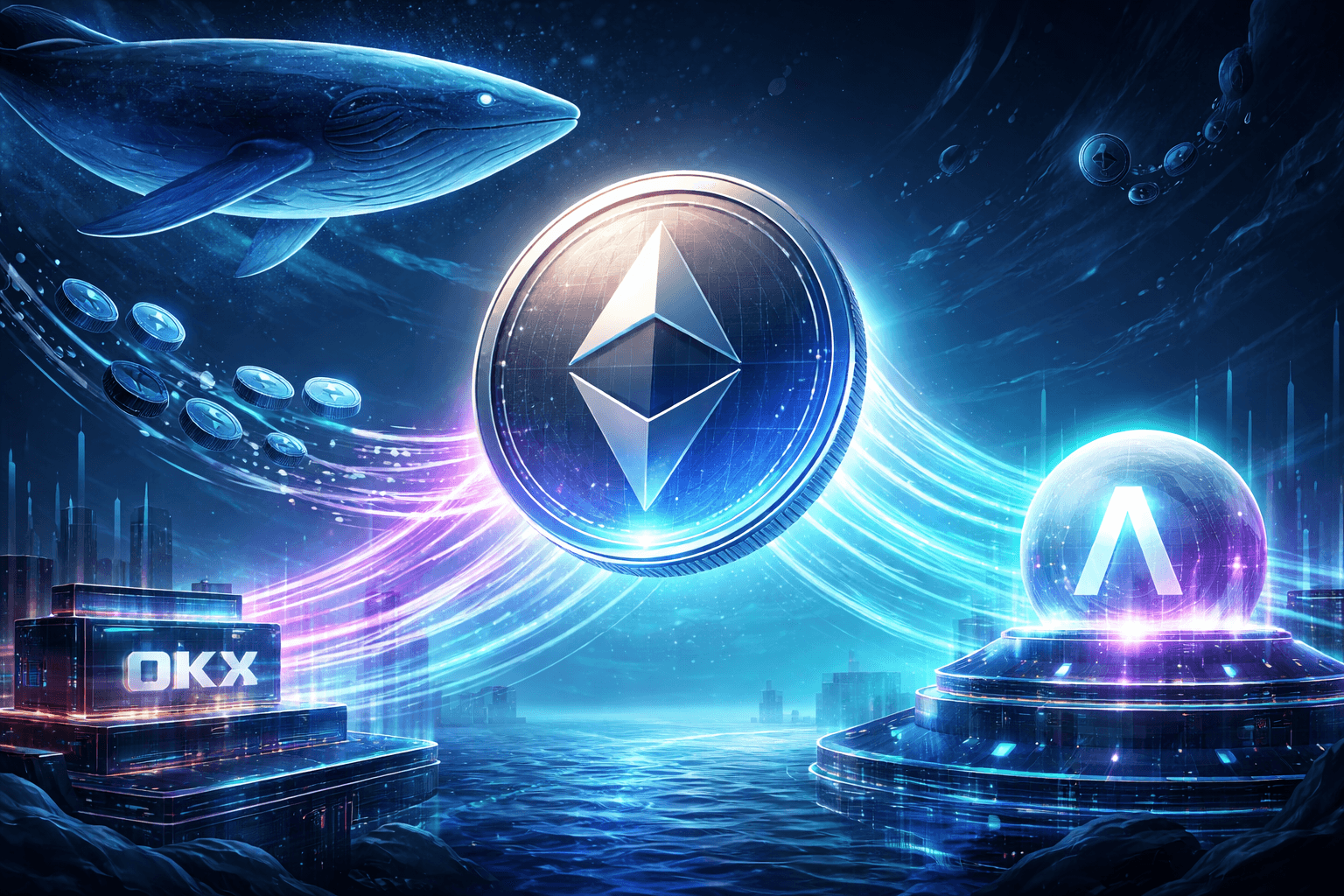 Whale Moves $12.5 Million in Ethereum from OKX to Aave V3