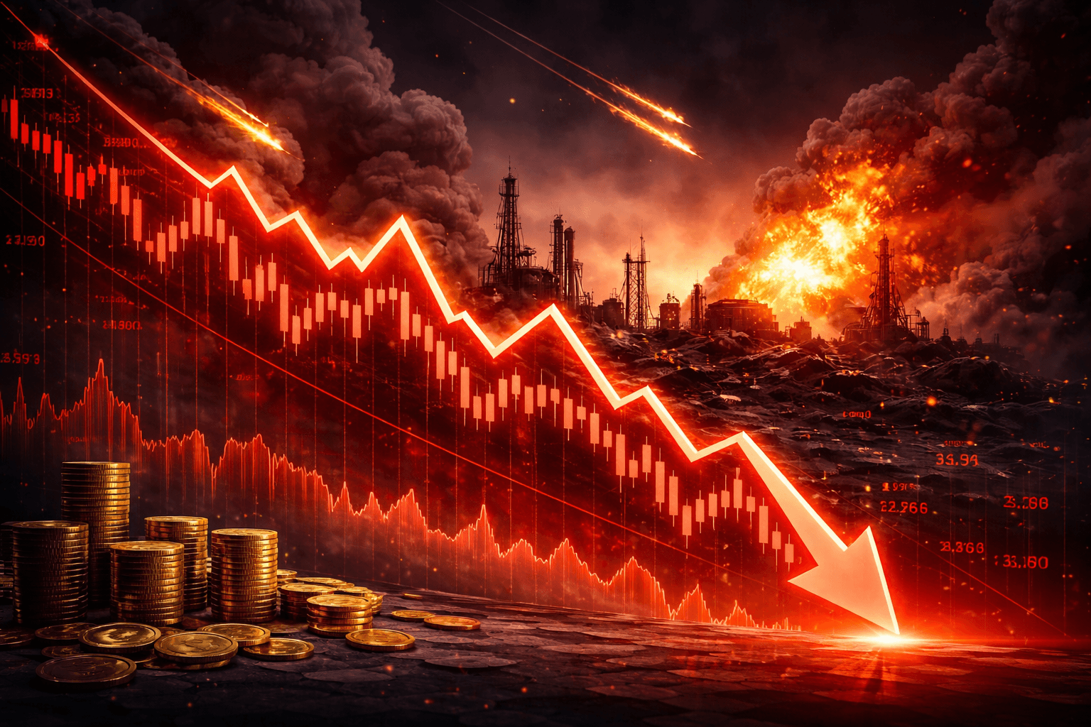 Dow Falls 400 Points as Iran Conflict Intensifies