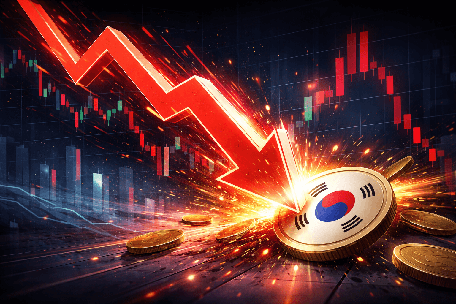 South Korea Stock Market Plunges Over 8%, Circuit Breaker Triggered