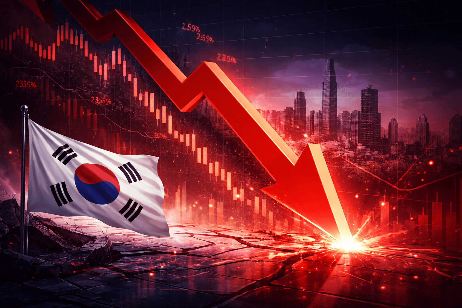 KOSPI Index Falls 12% in Record One-Day Drop on South Korea’s Stock Market