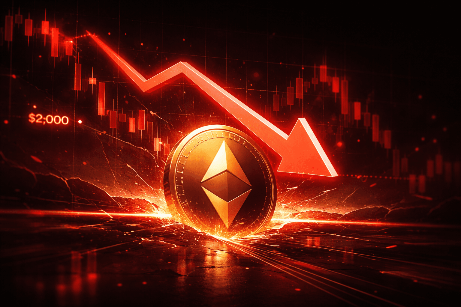Ethereum Experiences 5.68% Decline, Trading Below $2,000
