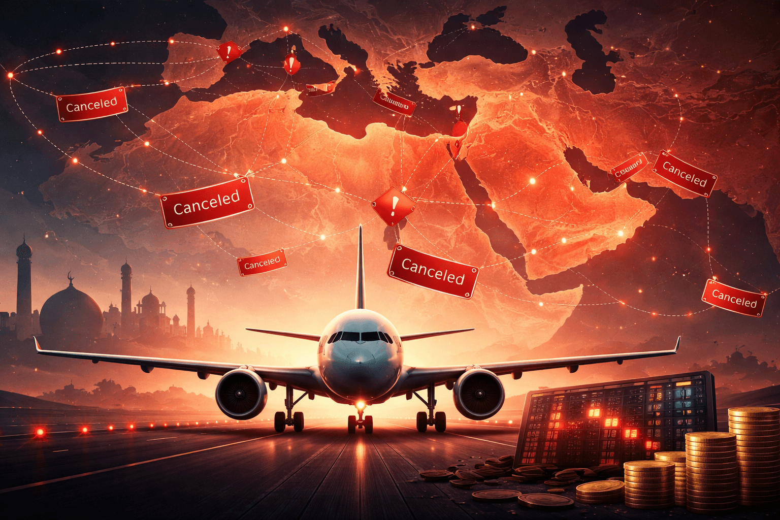 Global Flight Cancelations to the Middle East Surpass 23,000 Since February 28
