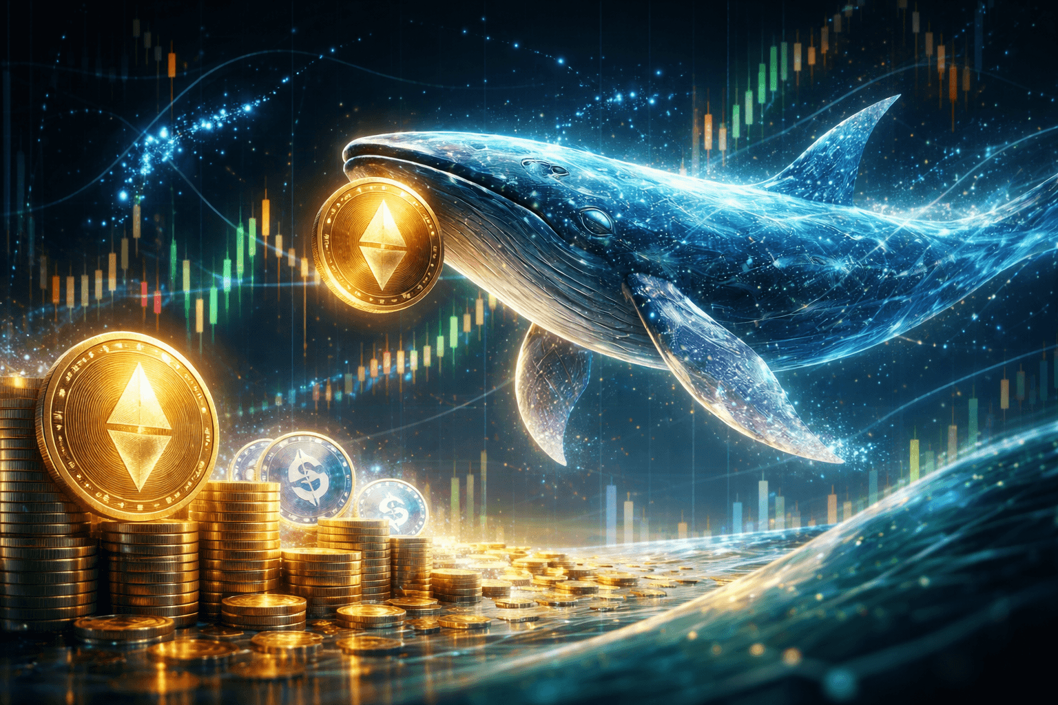 クジラが1,250万ドルで6,228ETHを購入、過去の高取引量取引に続く