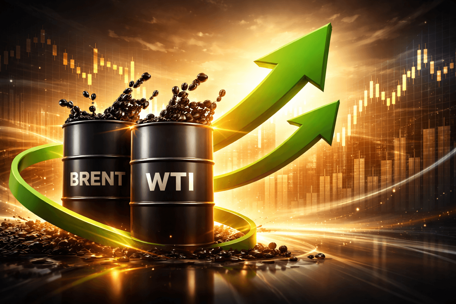 ブレント原油が5％上昇し1バレル当たり$86.53、WTI原油は$85まで上昇