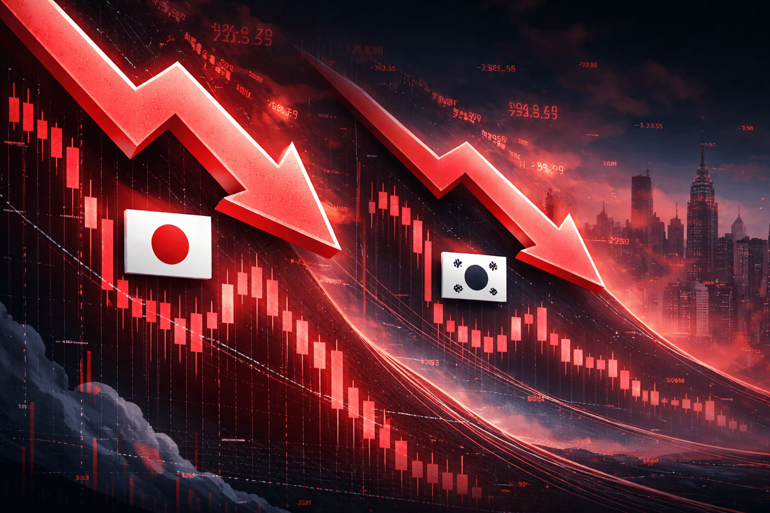 Nikkei 225 and KOSPI Decline Sharply Amid Regional Market Weakness
