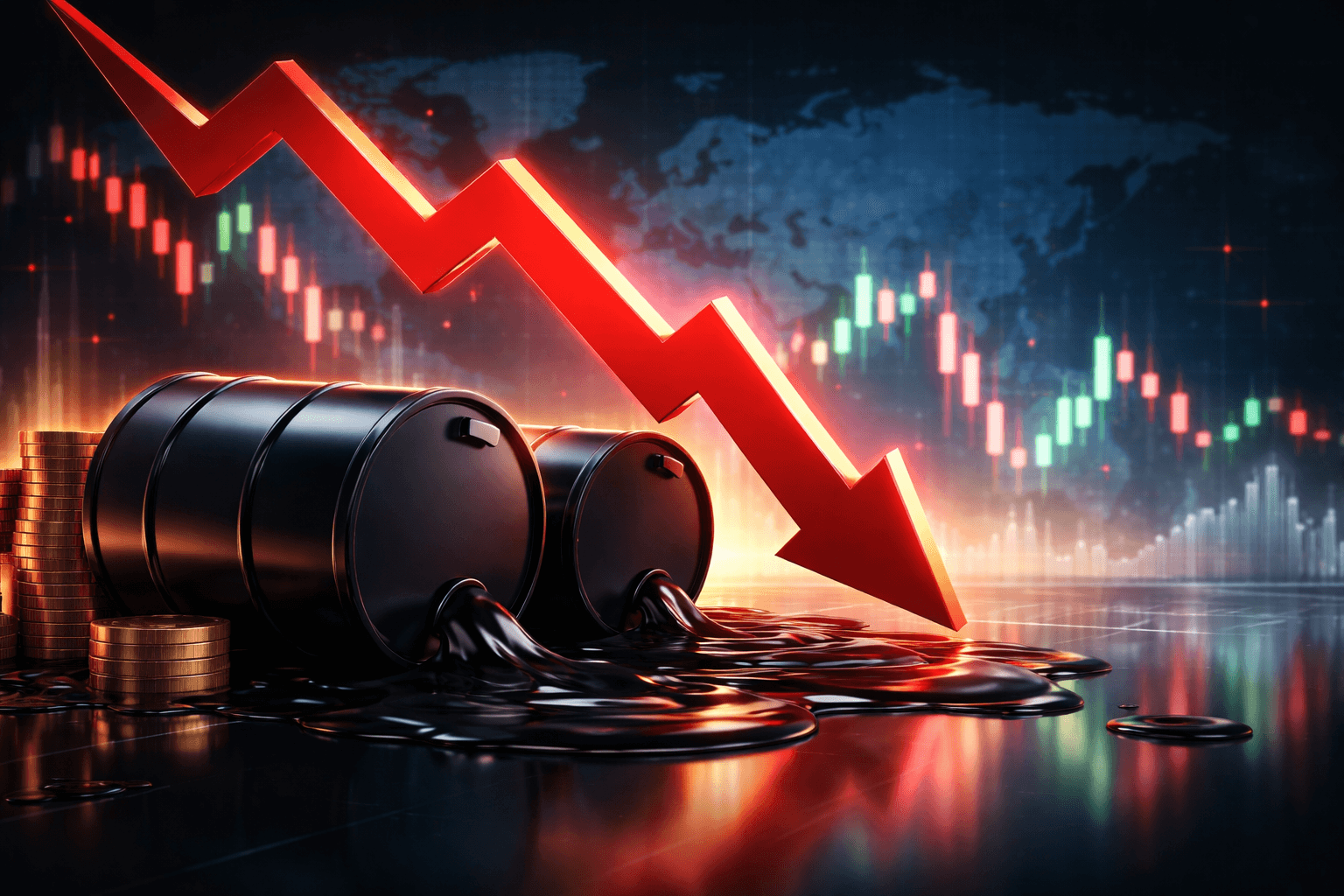 Oil Prices Drop as WTI and Brent Crude Fall Sharply