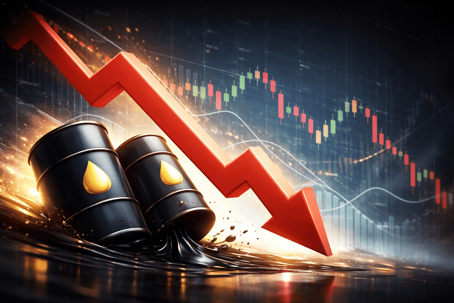 日中取引でWTI原油とブレント原油が急落