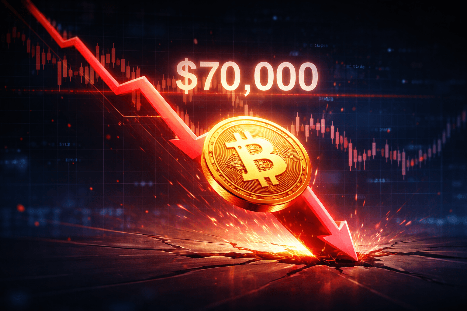 OKXでビットコインが7万ドルを下回り、24時間の上昇幅が縮小