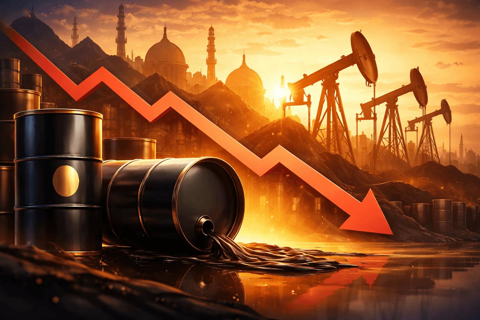 Middle East Producers Announce Joint 6.7 Million Barrel Oil Output Cut