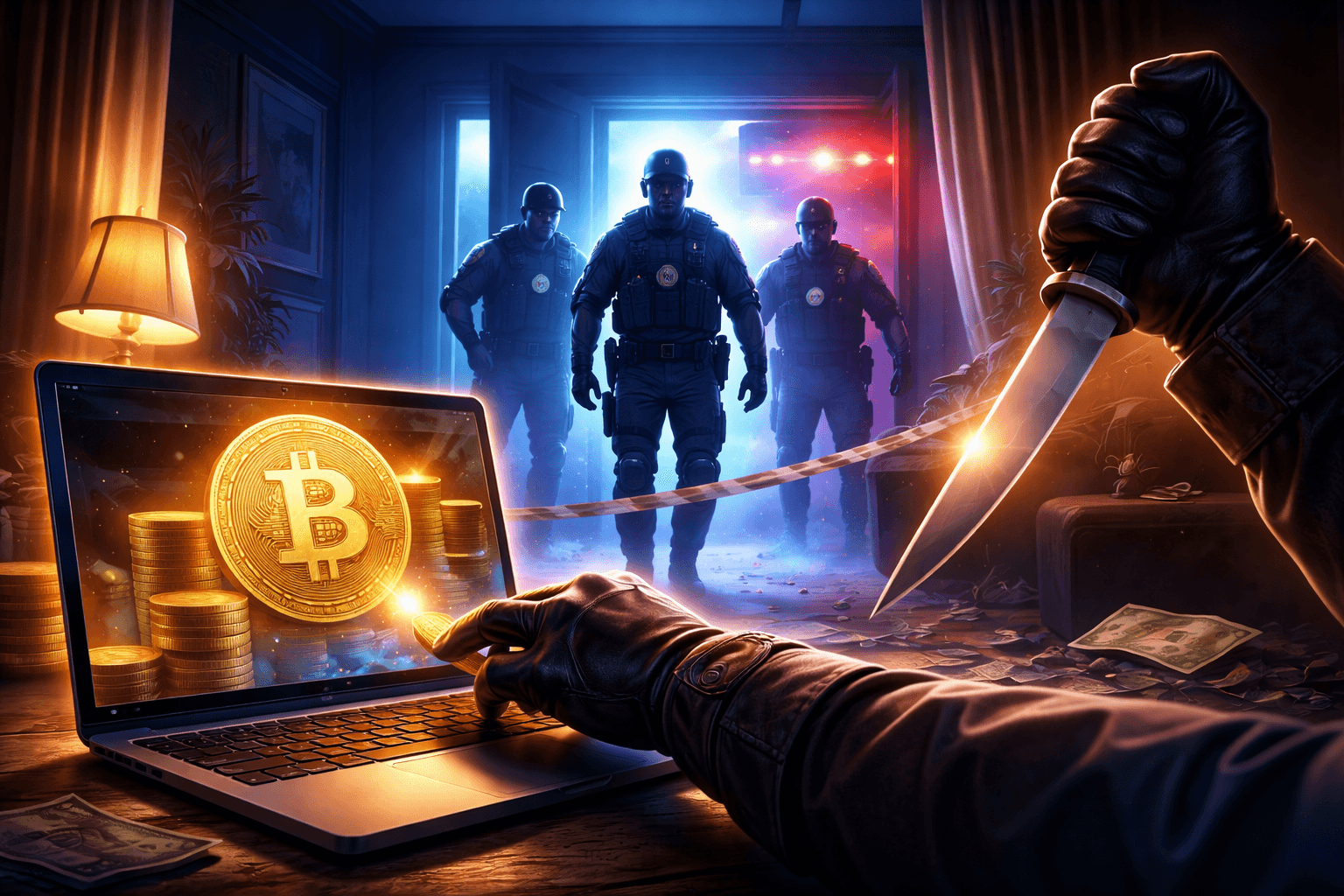 French Couple Robbed of €900,000 in Bitcoin by Fake Police