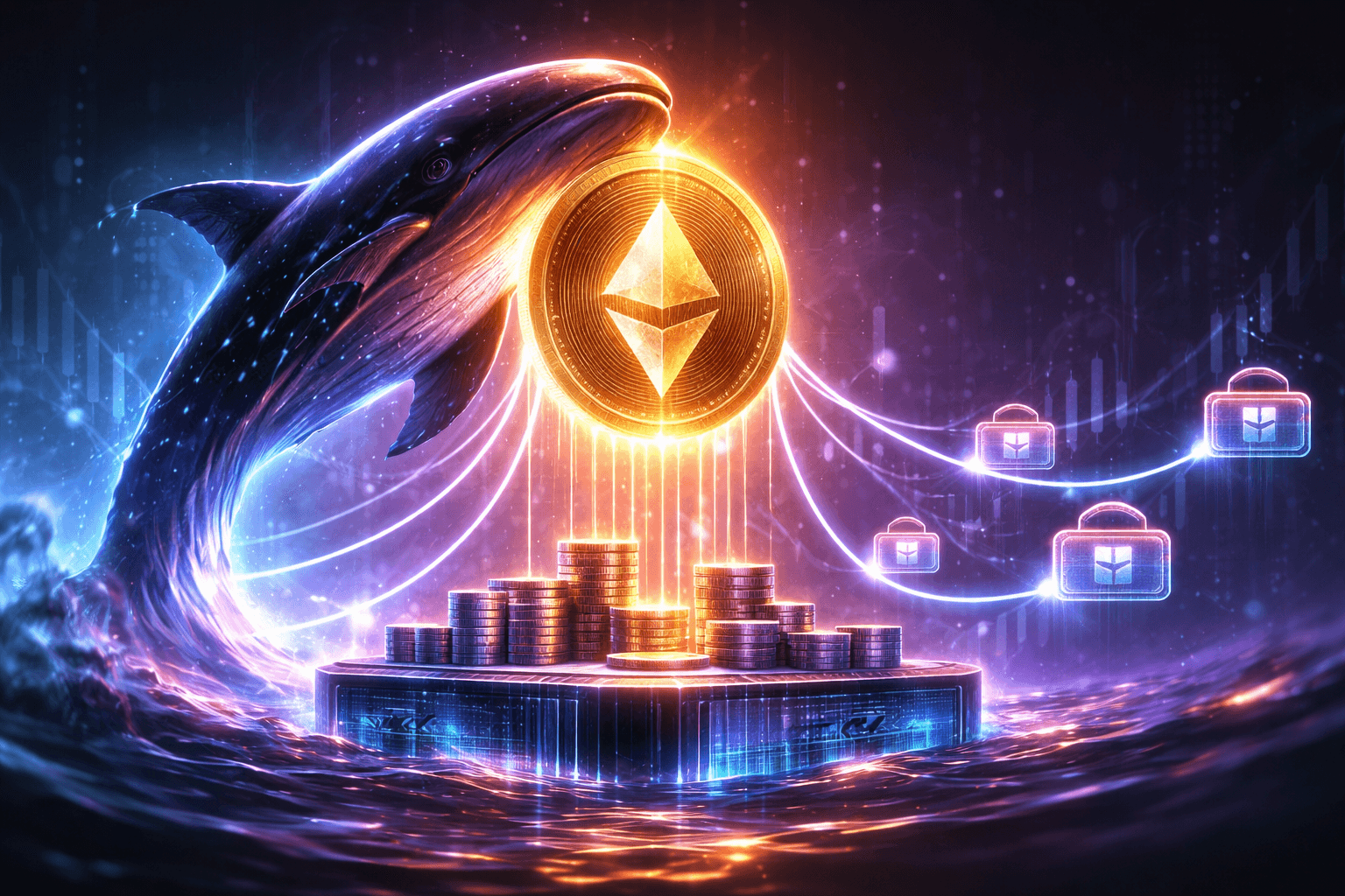 Whale Withdraws 44,888 Ethereum From Kraken Worth $92.97 Million