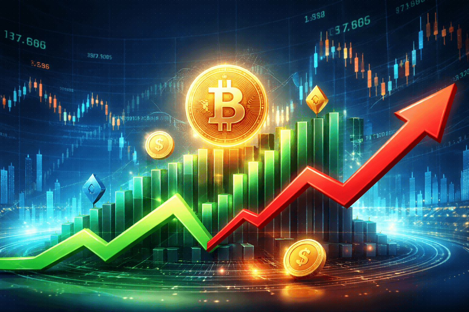 Crypto-Linked Stocks Rise as U.S. Equities Finish Mixed