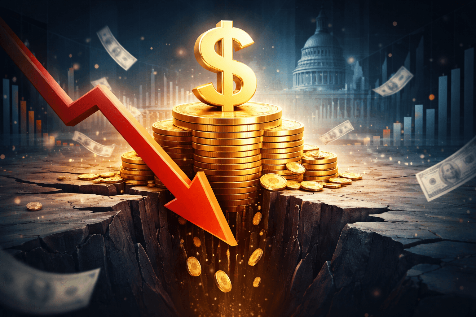 U.S. Budget Deficit Tops $1 Trillion Through February, CNBC Reports
