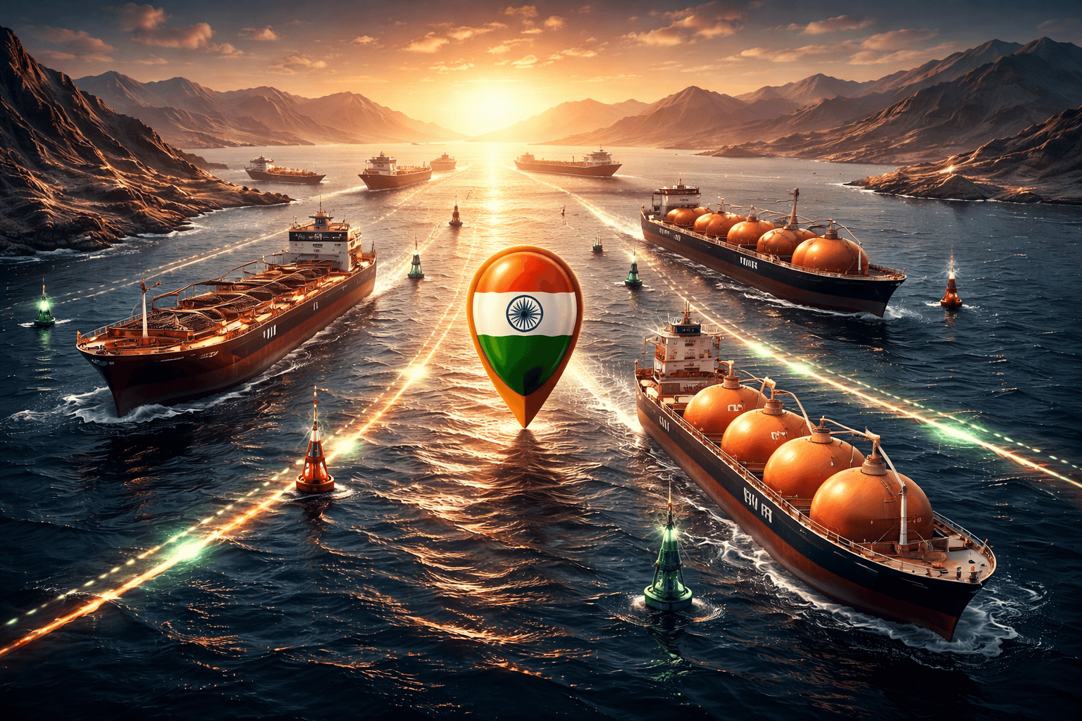 India Discusses Passage for 23 Oil and LNG Tankers Through Strait of Hormuz