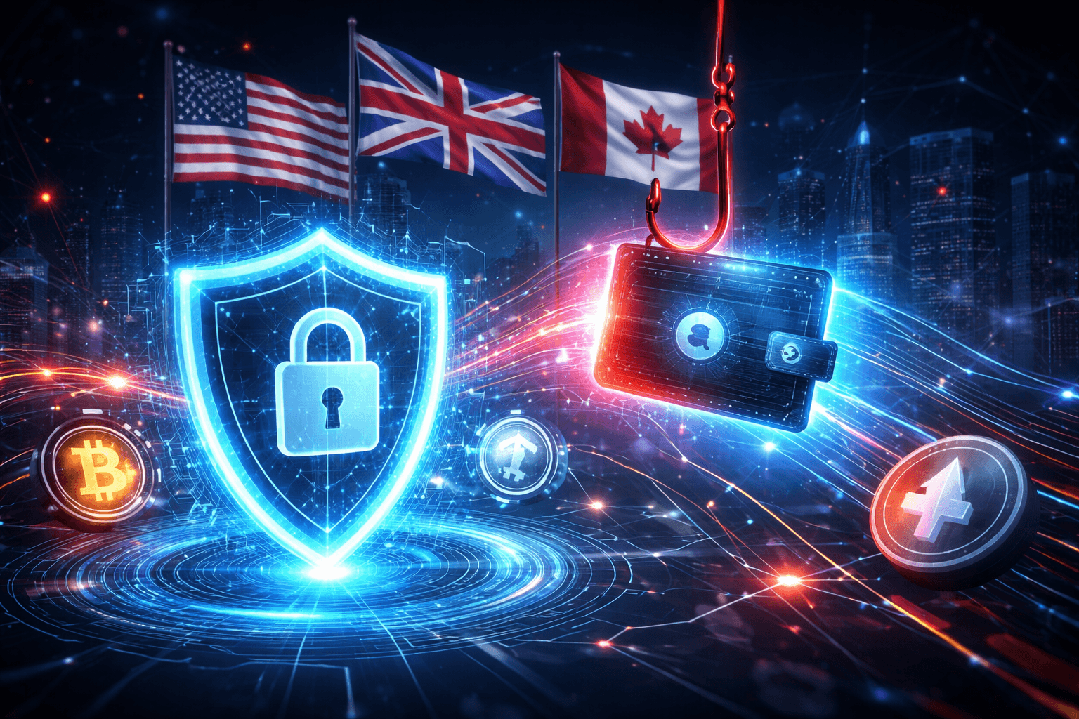 米英カナダ、仮想通貨の承認フィッシング詐欺対策で「オペレーション・アトランティック」開始