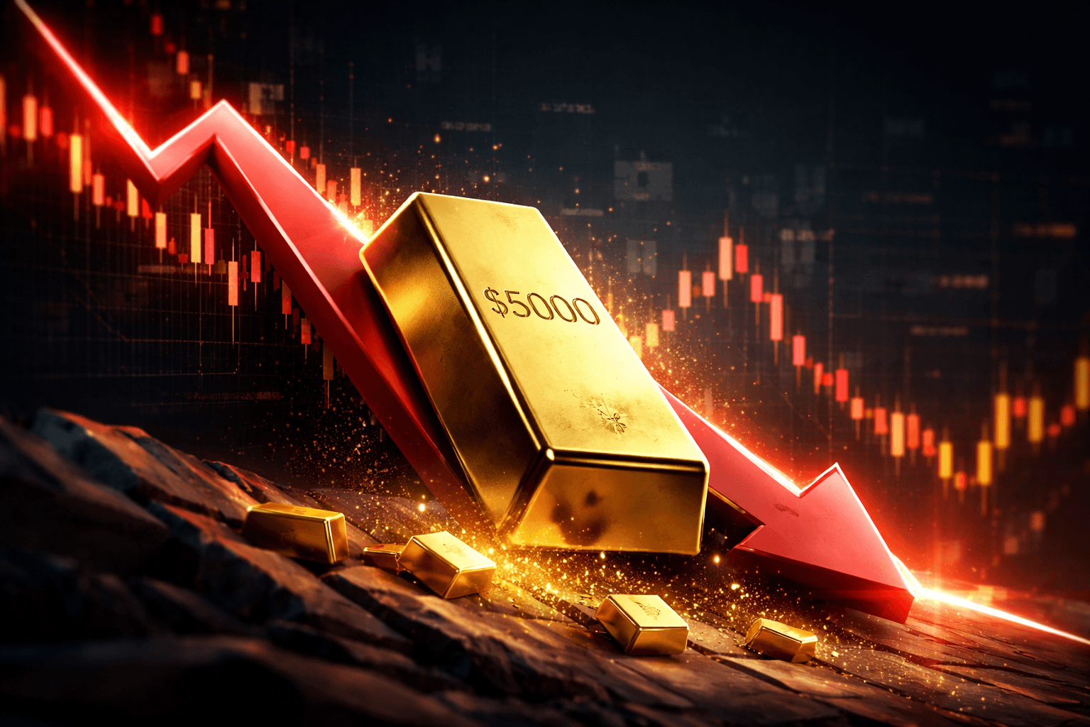 Spot Gold Slips Below $5,000 an Ounce, Gate Data Shows