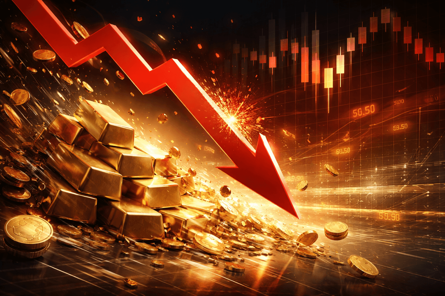 Spot Gold Falls Below $4,840 an Ounce, Down 3.32% Intraday