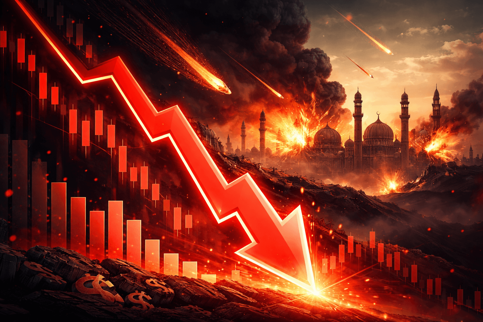 U.S. Stock Indexes Fall More Than 1% as Middle East Tensions Rise