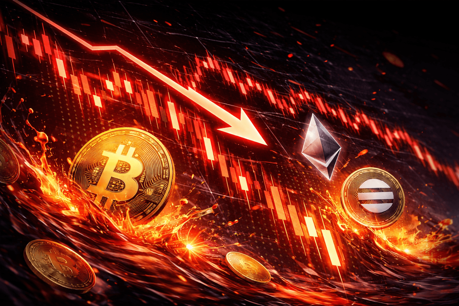 Crypto Liquidations Top $465 Million in 24 Hours as Bitcoin, Ethereum, Solana Fall