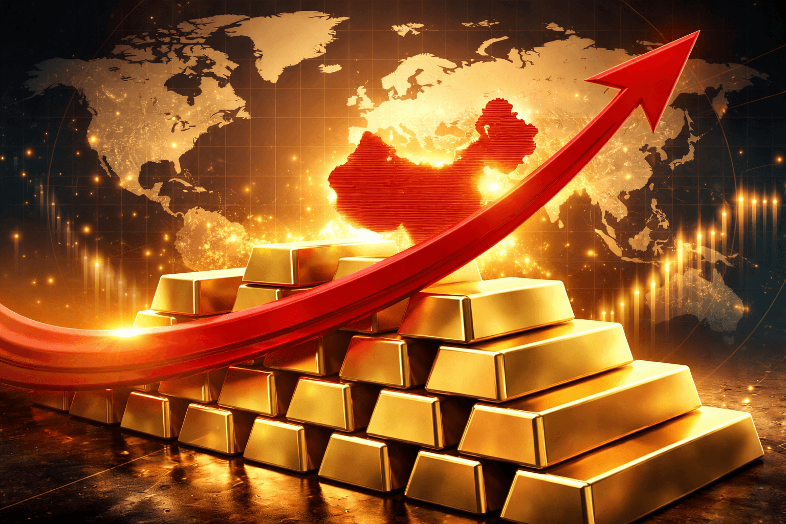 China Reports 16th Straight Monthly Gold Purchase in February