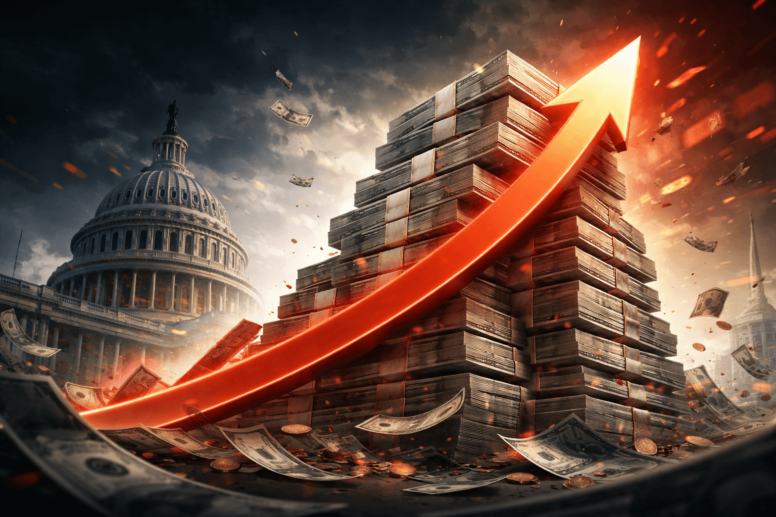 米連邦債務、初めて39兆ドルを突破　過去8カ月で2兆ドル増