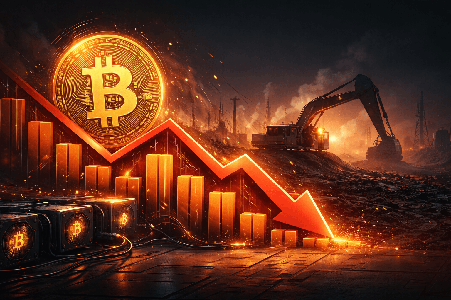 Bitcoin Mining Difficulty Falls 7.8% as Miner Exodus Accelerates