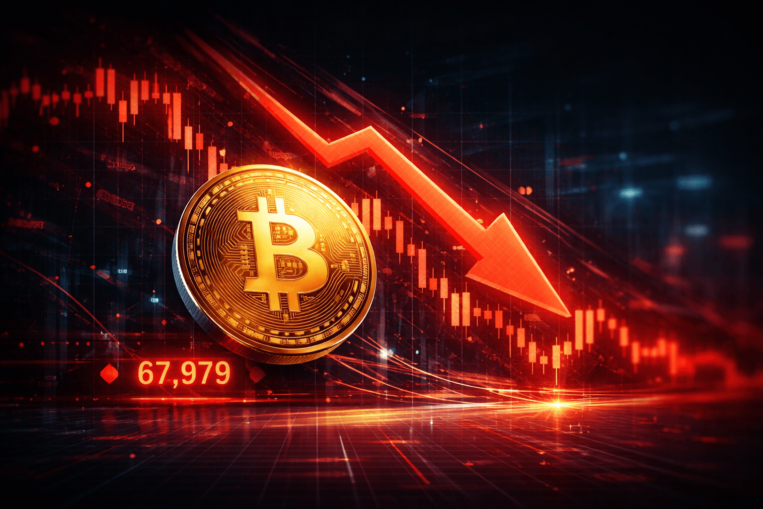 Bitcoin Falls Below 68,000 USDT on OKX, Down 3.51% in 24 Hours