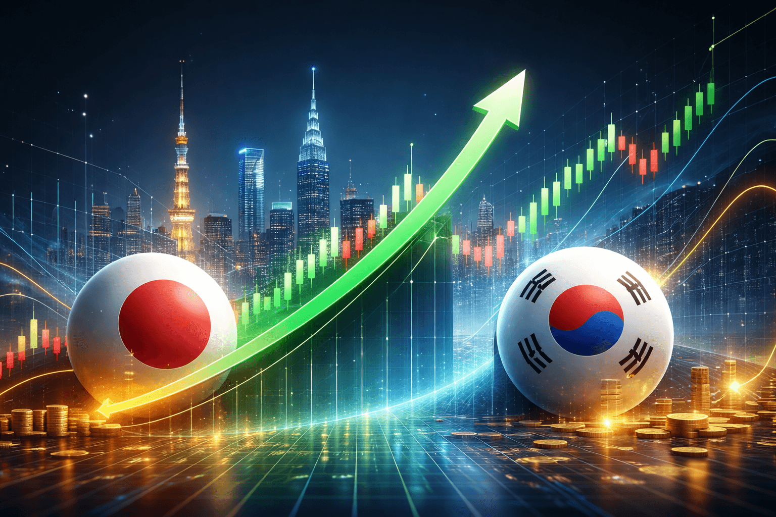 Japanese and South Korean Stocks Close Higher on March 24