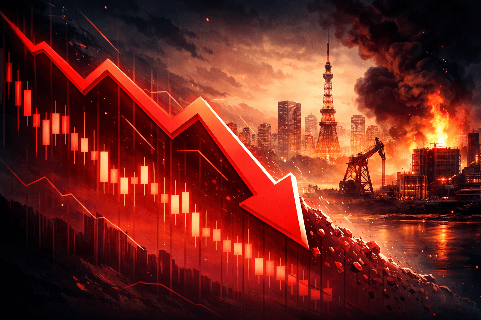 Japan’s stock market falls more than 4% as Asia energy crisis intensifies