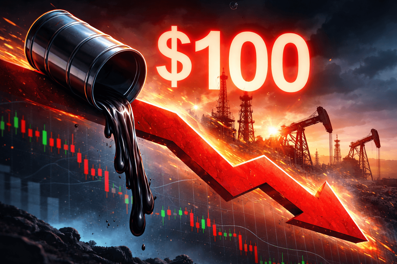 Brent oil futures fall below $100 after Trump pauses strikes on Iran energy sites