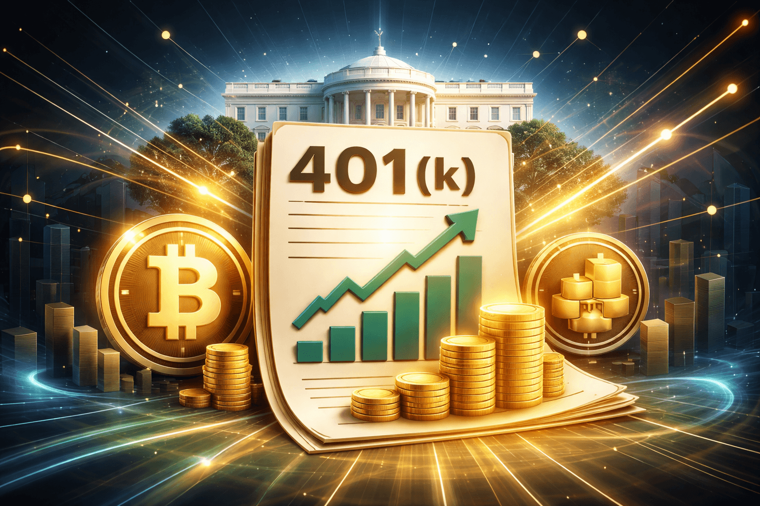 トランプ大統領が後押しする401(k)案、仮想通貨とプライベートエクイティを巡りホワイトハウスの審査を通過