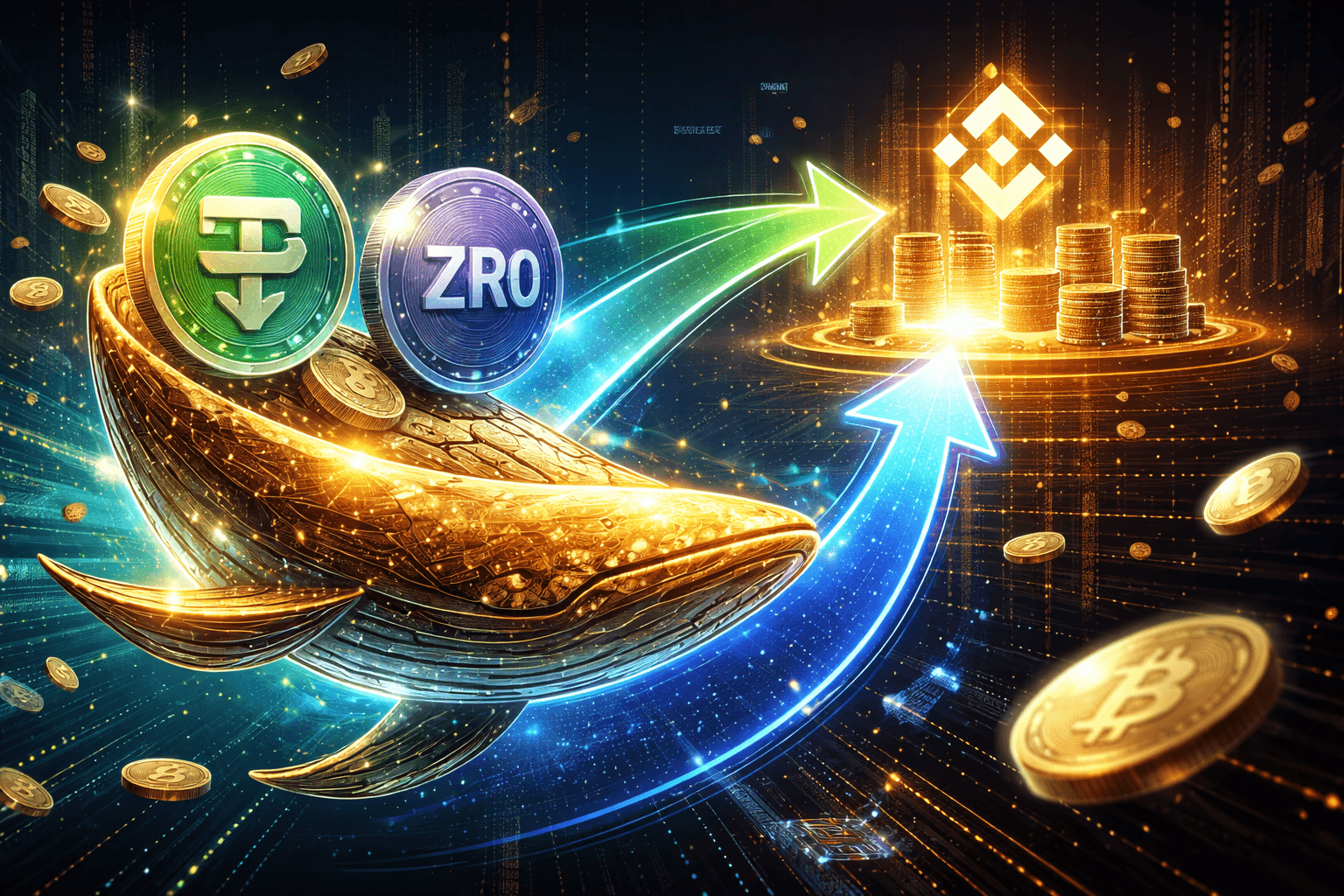 Whale Corus Moves 1.5 Million USDT to Binance, Withdraws 645,500 ZRO