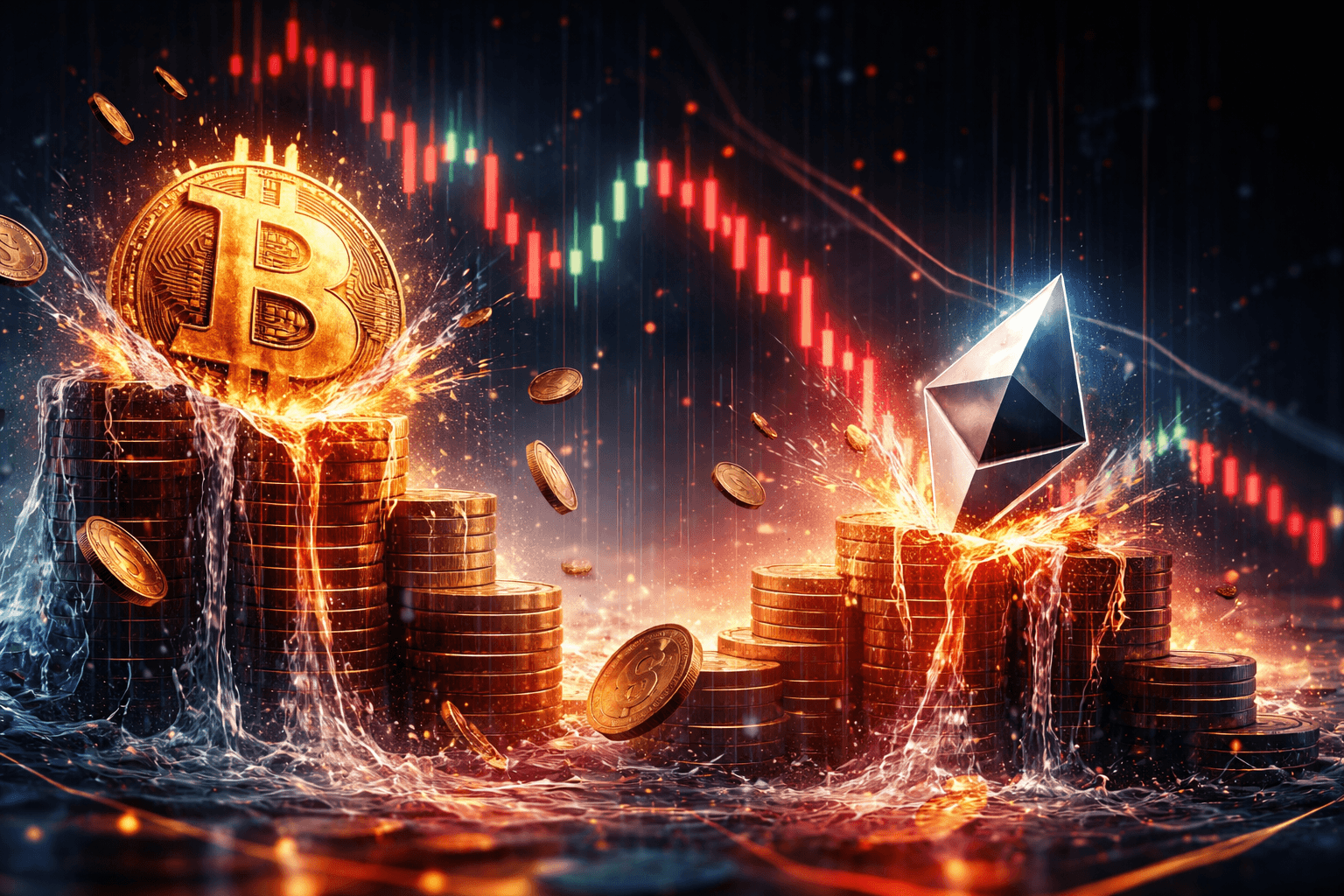 仮想通貨市場で24時間に$299 millionの清算を記録