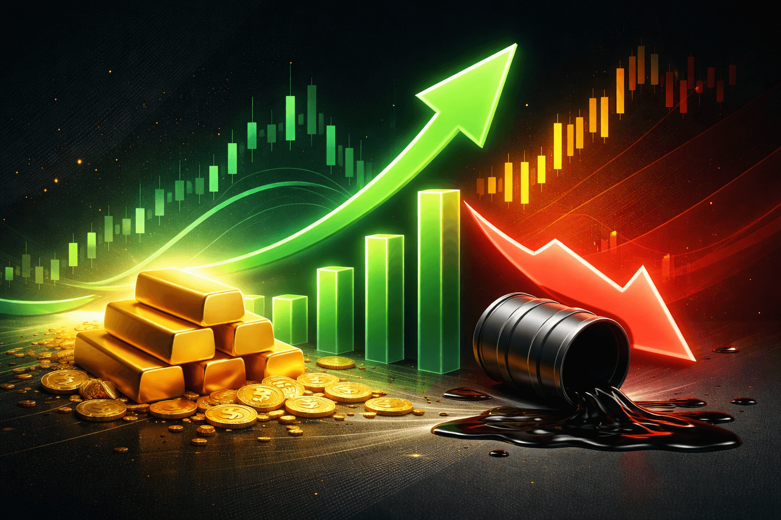 U.S. Stock Index Futures Turn Positive as Gold Rises and Oil Falls