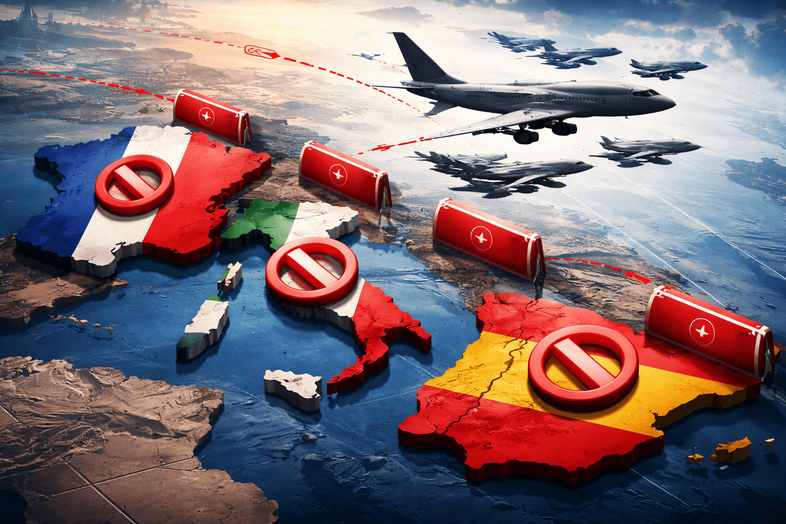 France, Italy and Spain Deny Airspace or Support for Some U.S. Military Operations