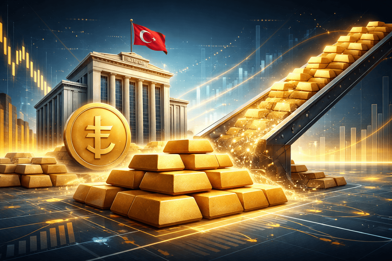 Turkey Central Bank Data Shows About 26 Tons of Gold Sold Last Week