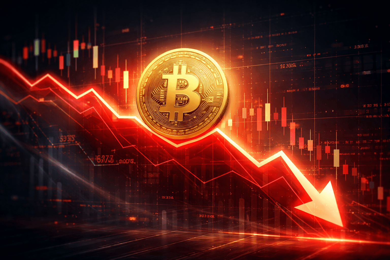 ビットコインが67,000ドル割れ、OKXで66,953.80ドルを付ける