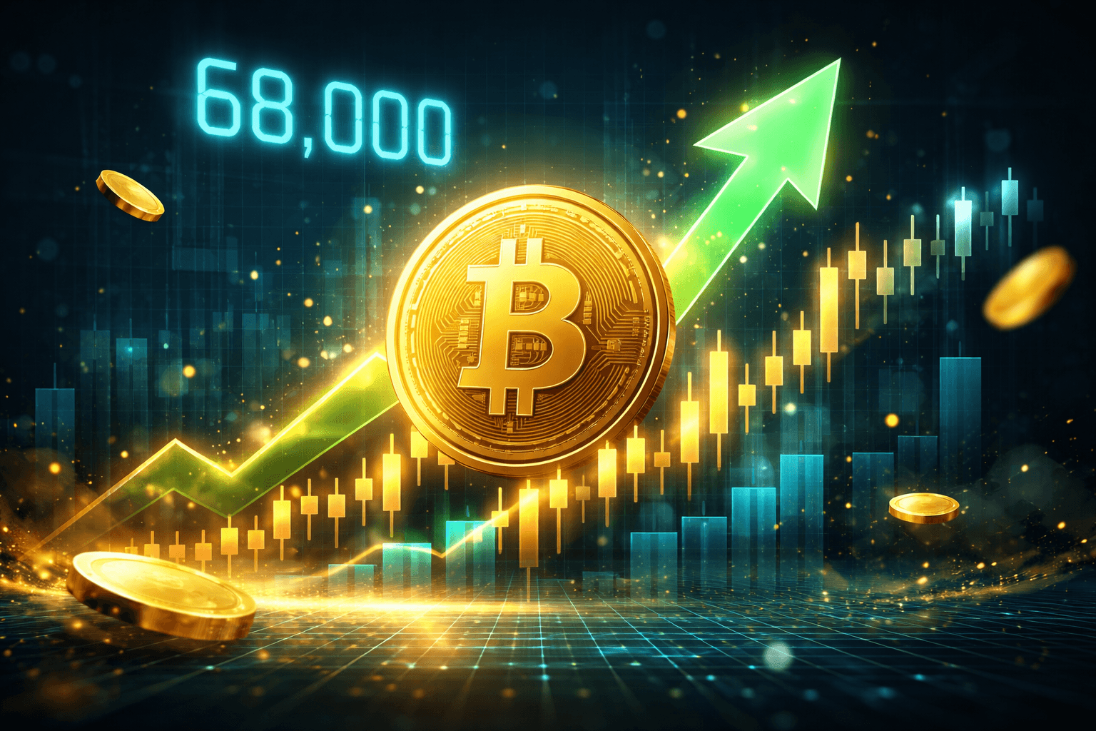 ビットコインが68,000 USDTを突破、24時間で0.91%上昇