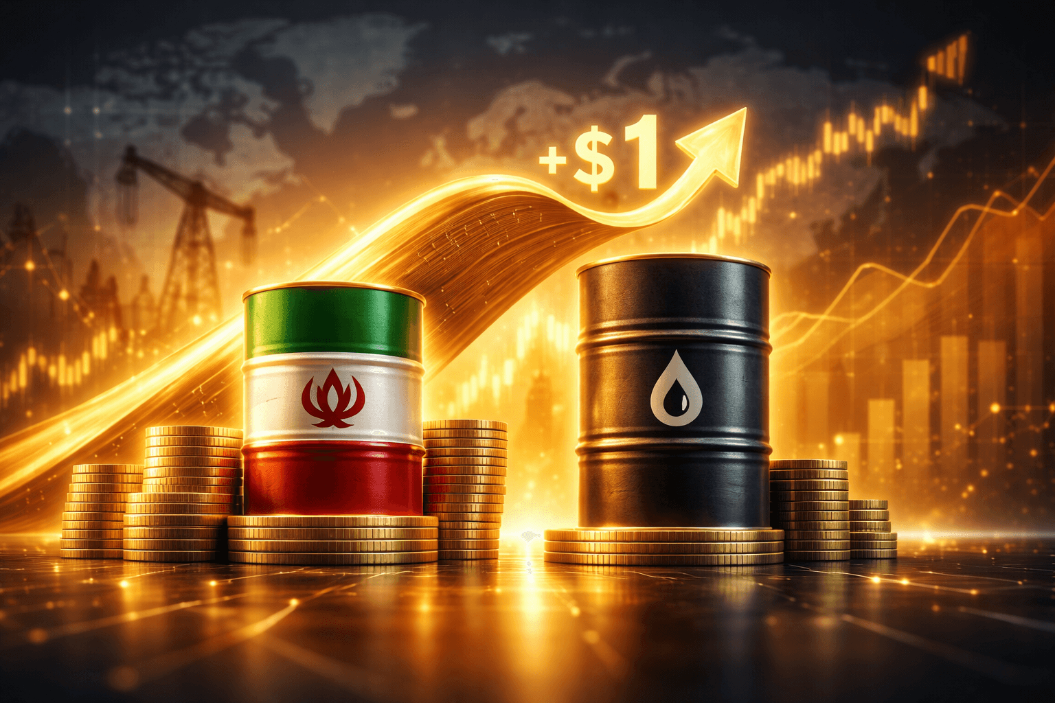 Iranian Light Crude Trades at $1 Premium to Brent for First Time Since May 2022
